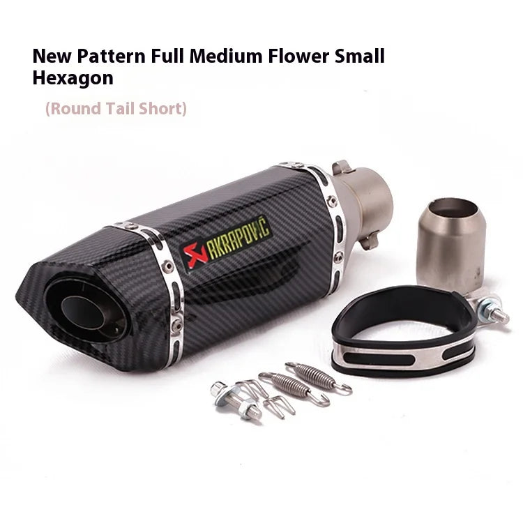 Small Hexagonal Exhaust Pipe | Durable Motorcycle Part
