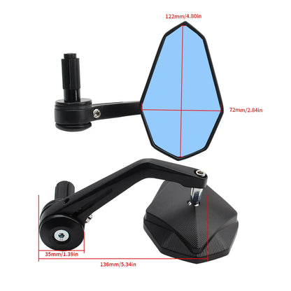 Diamond-Shaped 22mm Motorcycle Rearview Mirror