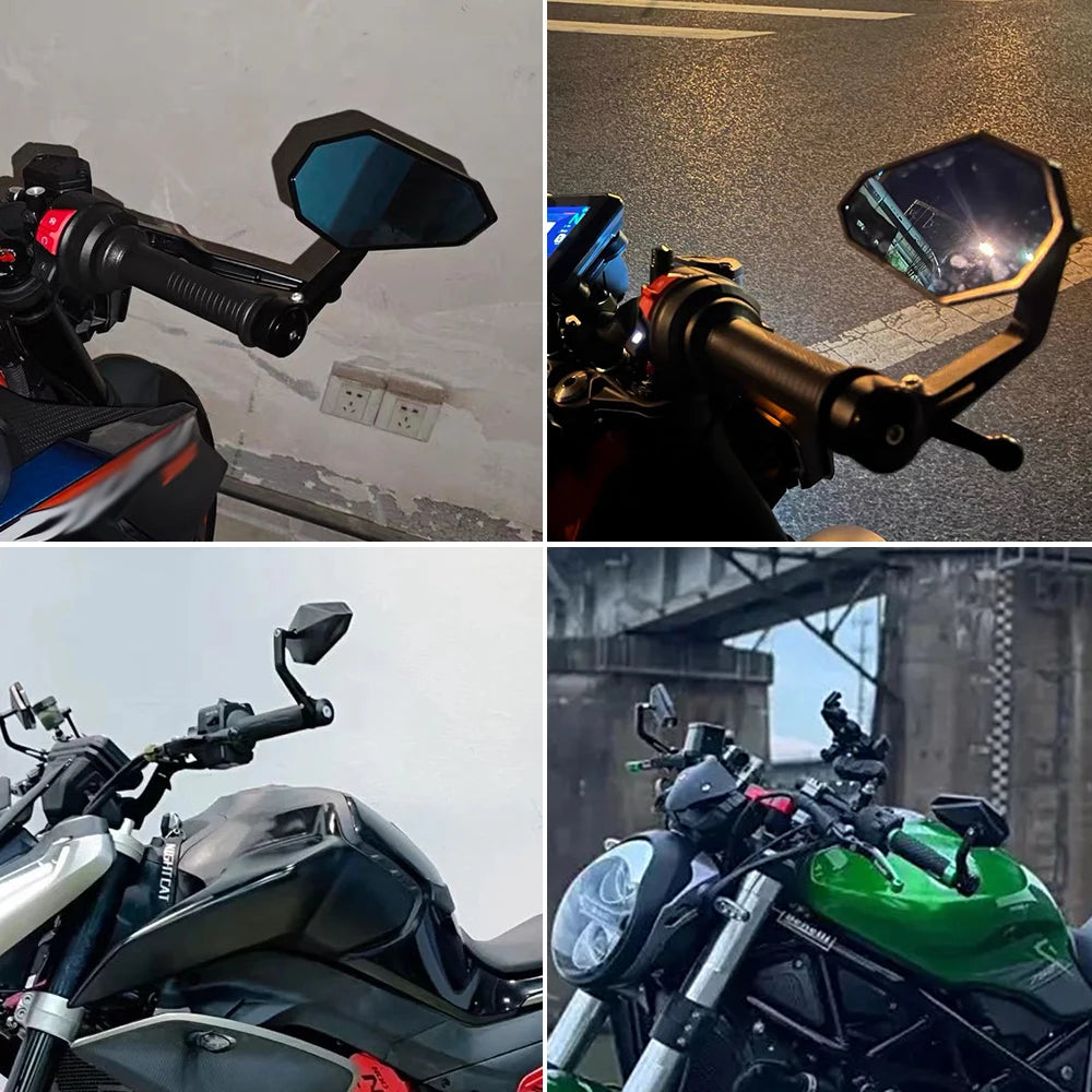 Diamond-Shaped 22mm Motorcycle Rearview Mirror