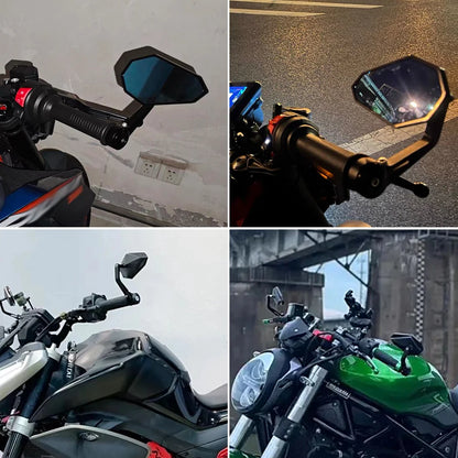 Diamond-Shaped 22mm Motorcycle Rearview Mirror